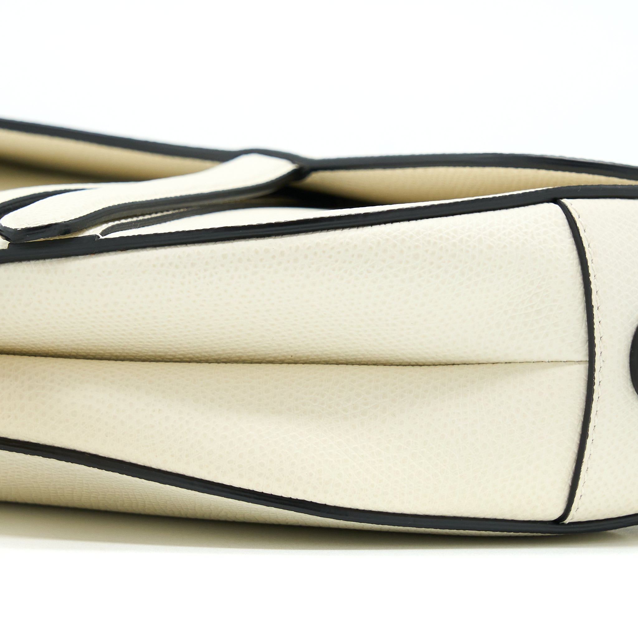 DIOR MEDIUM SADDLE BAG CALFSKIN WHITE GHW