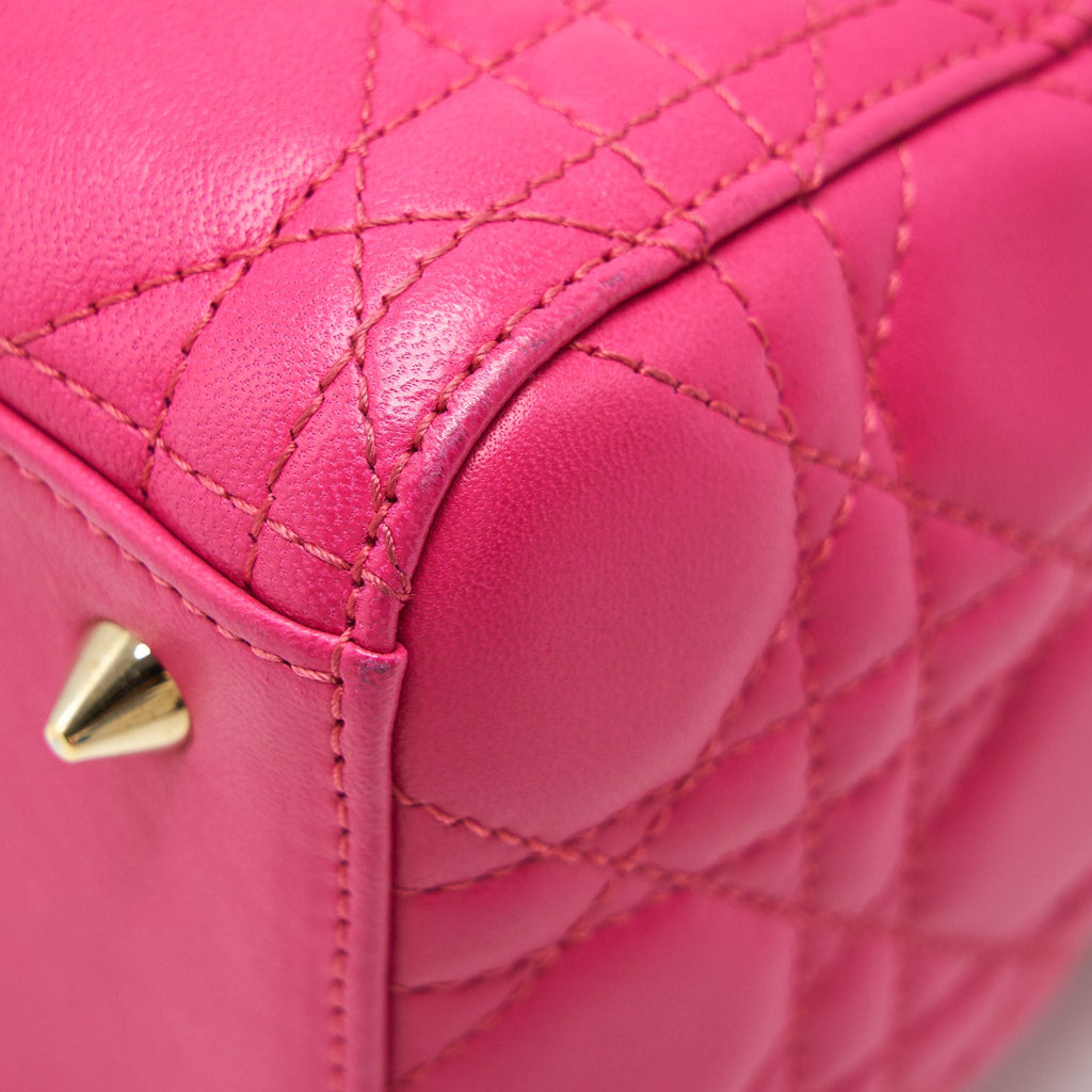 DIOR LADY DIOR BAG MEDIUM PINK GHW