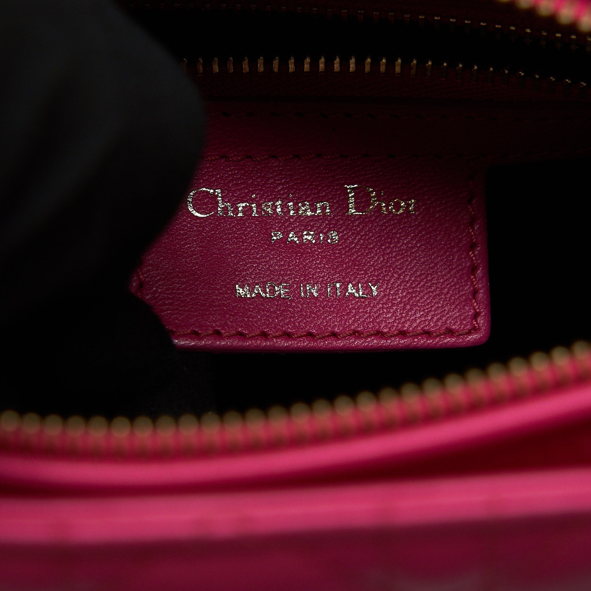 DIOR LADY DIOR BAG MEDIUM PINK GHW