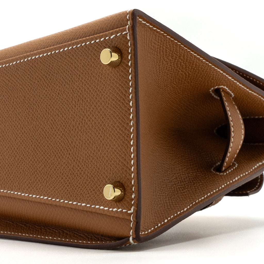 HERMES KELLY SELLIER EN DESORDRE 20 EPSOM GOLD GHW