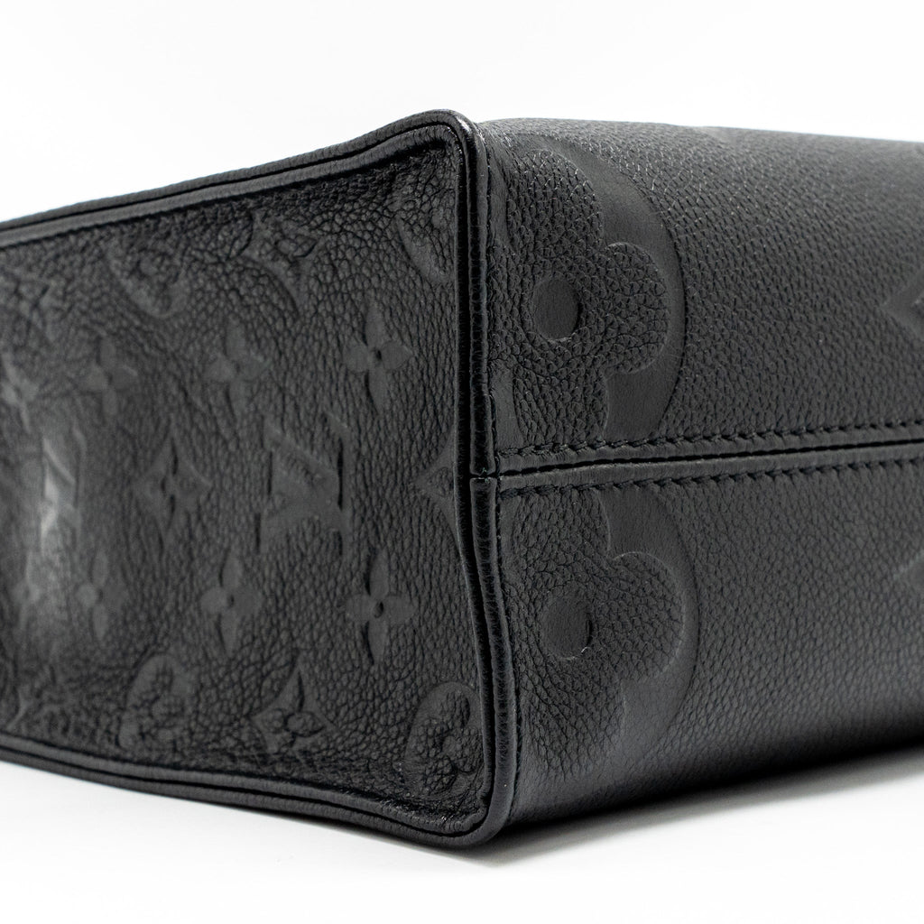 LOUIS VUITTON ONTHEGO PM MONOGRAM EMPREINTE LEATHER BLACK GHW