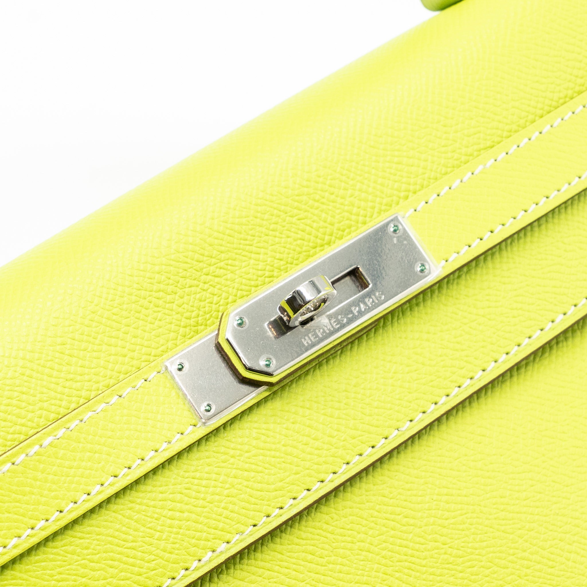 HERMES KELLY 32 EPSOM KIWI/OLIVE GREEN SHW