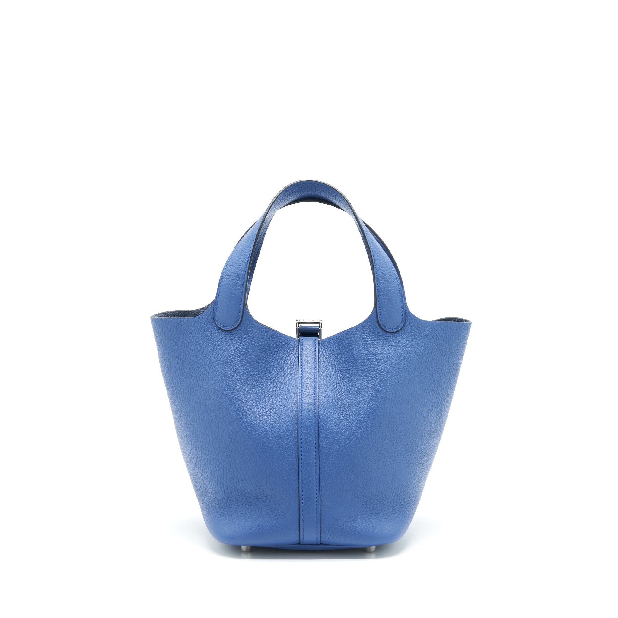 HERMES PICOTIN 18 LOCK BAG CLEMENCE BLUE AGATE SHW