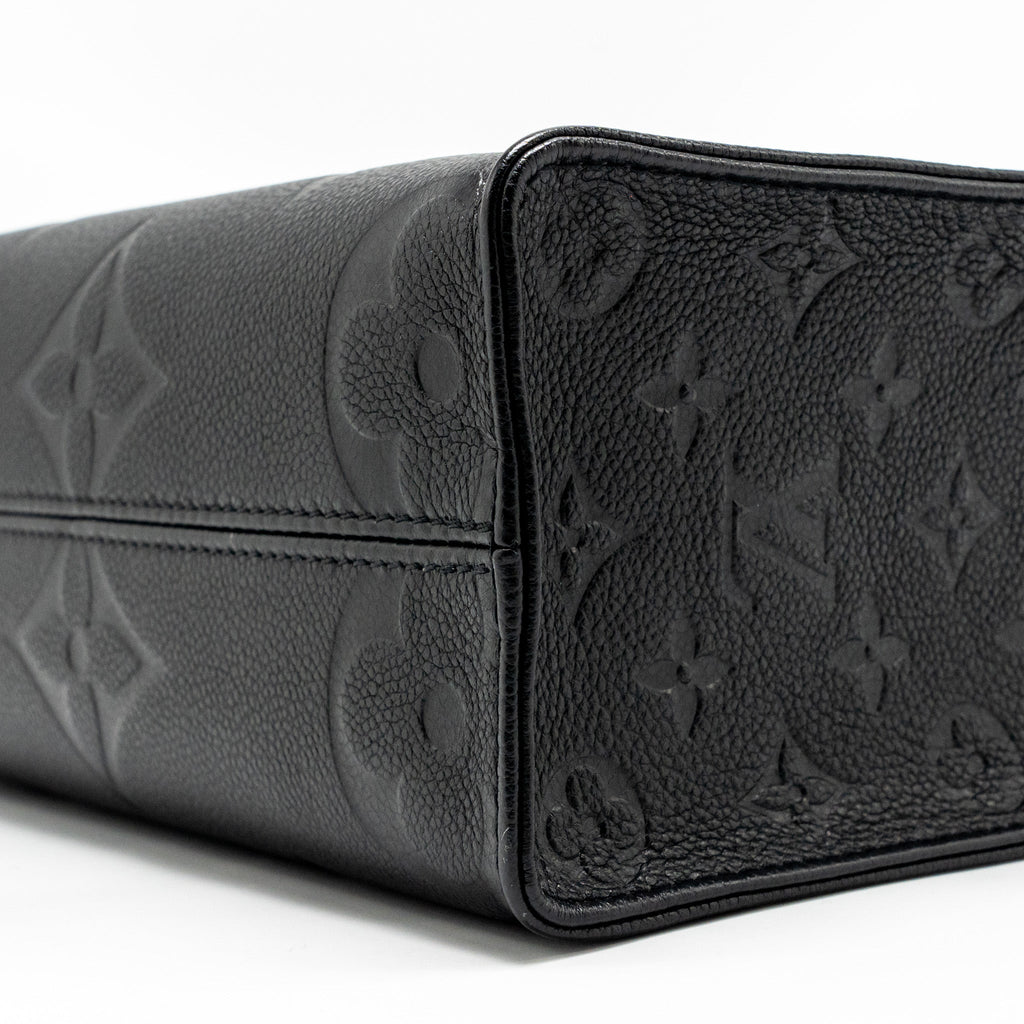 LOUIS VUITTON ONTHEGO PM MONOGRAM EMPREINTE LEATHER BLACK GHW