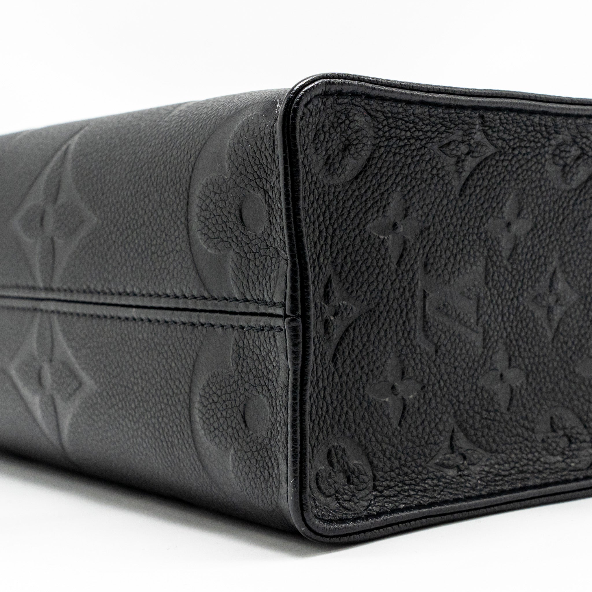 LOUIS VUITTON ONTHEGO PM MONOGRAM EMPREINTE LEATHER BLACK GHW