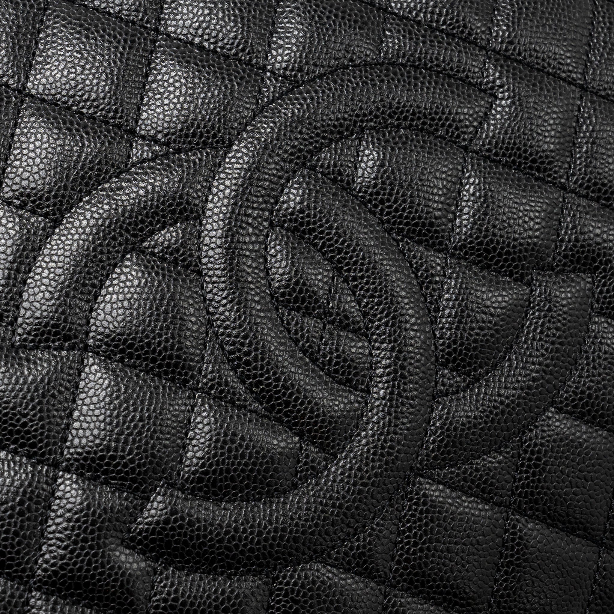 CHANEL GRAND SHOPPING TOTE / GST CAVIAR BLACK SHW