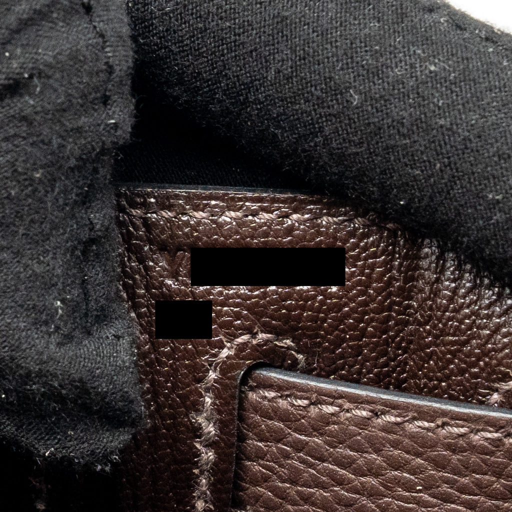 HERMES KELLY 28 TOGO CHOCOLATE GHW