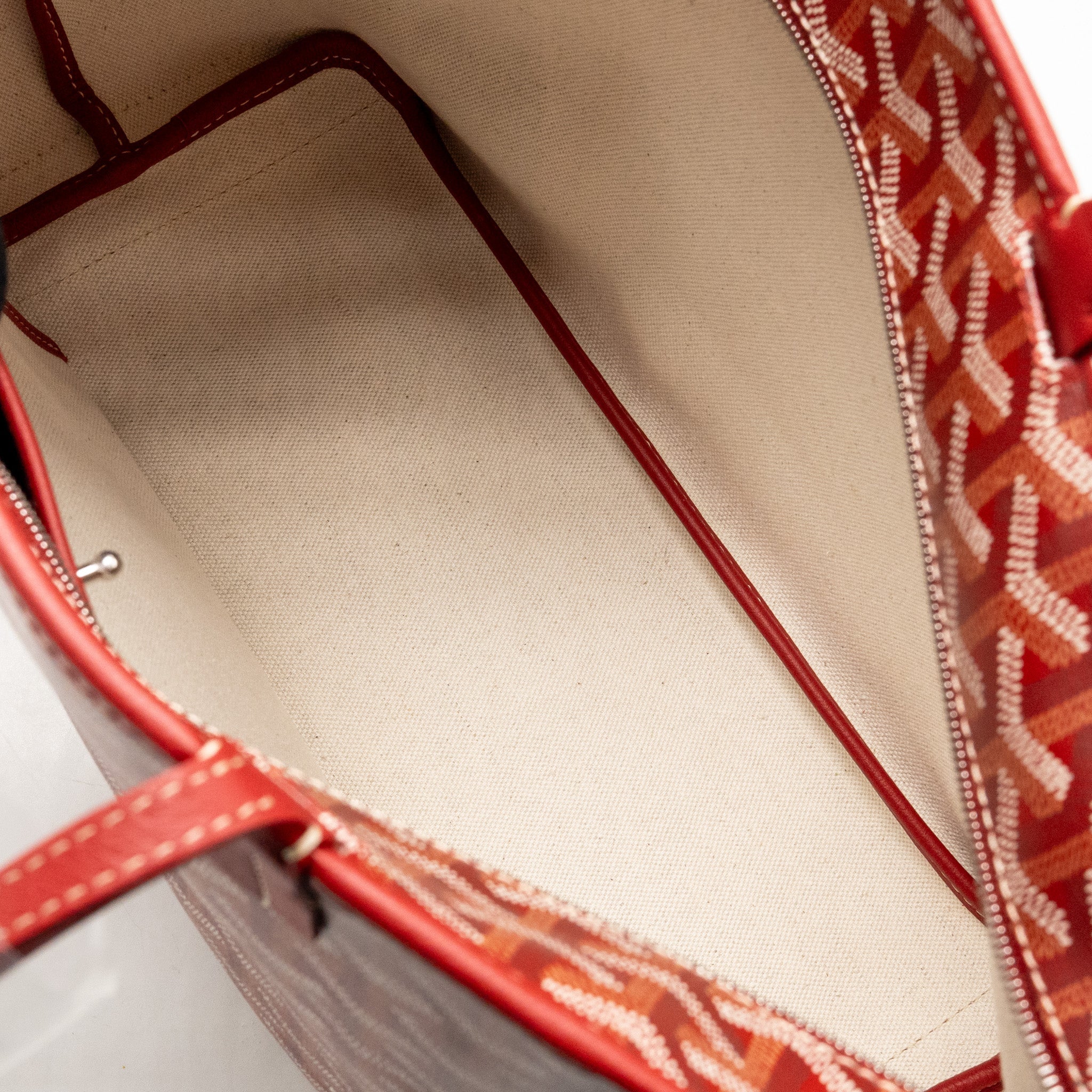 GOYARD ARTOIS PM TOTE BAG GOYARDINE CANVAS/LEATHER ROUGE SHW