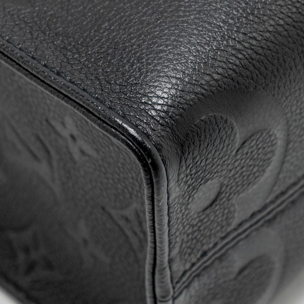 LOUIS VUITTON ONTHEGO PM MONOGRAM EMPREINTE LEATHER BLACK GHW