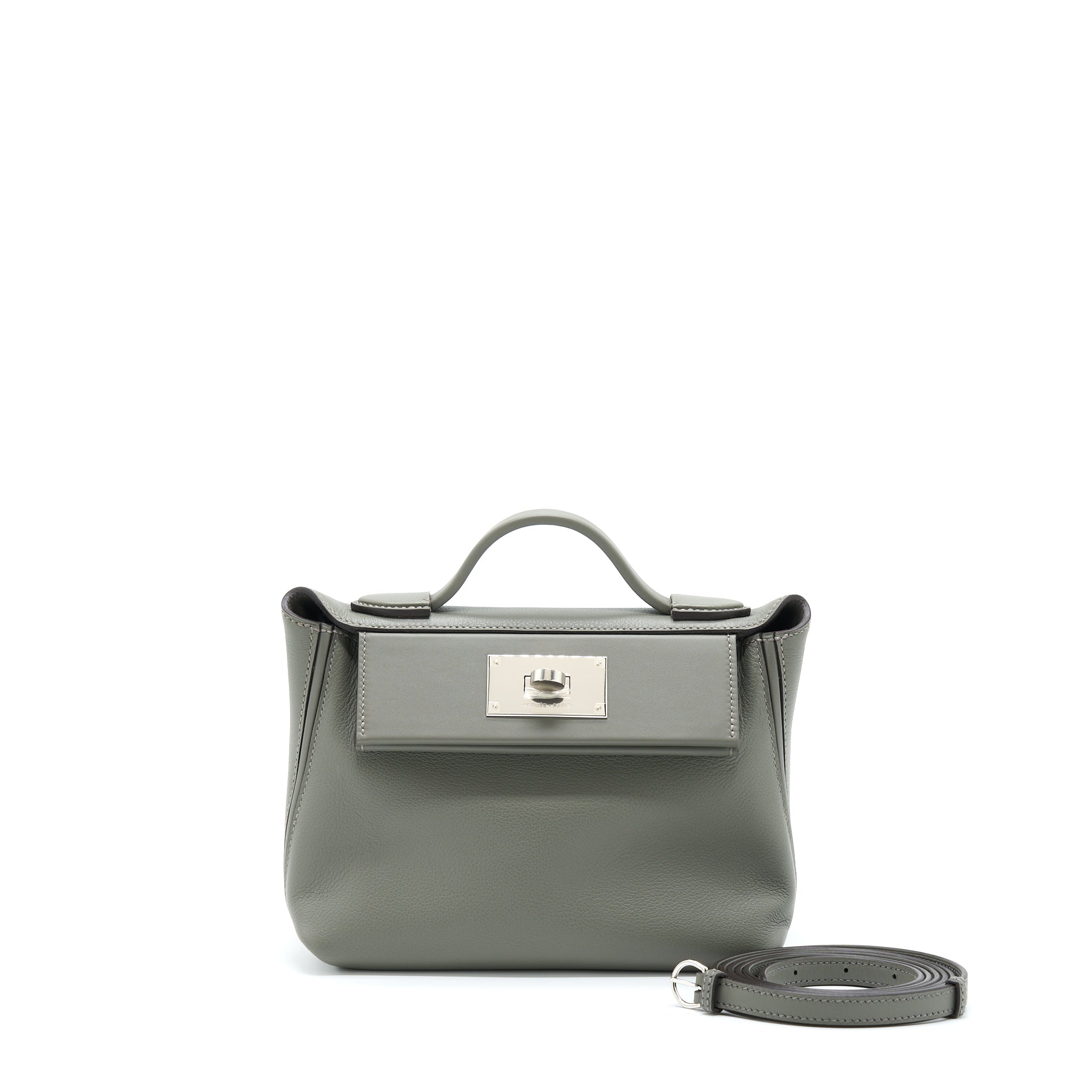 HERMES MINI 24/24 2424 - 21 EVERCOLOR / SWIFT GRIS MEYER SHW