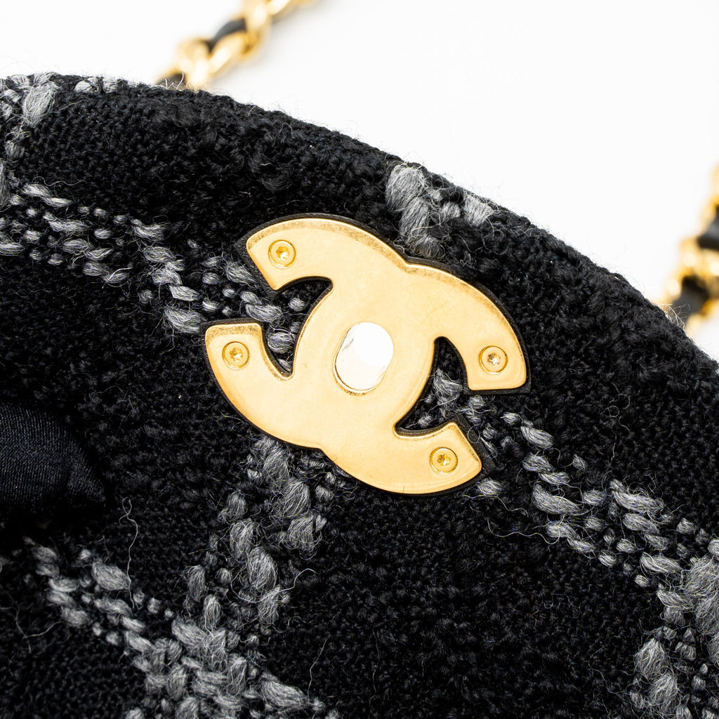 CHANEL DUMA BACKPACK TWEED MULTICOLOURED BRUSHED GHW (MICROCHIP)