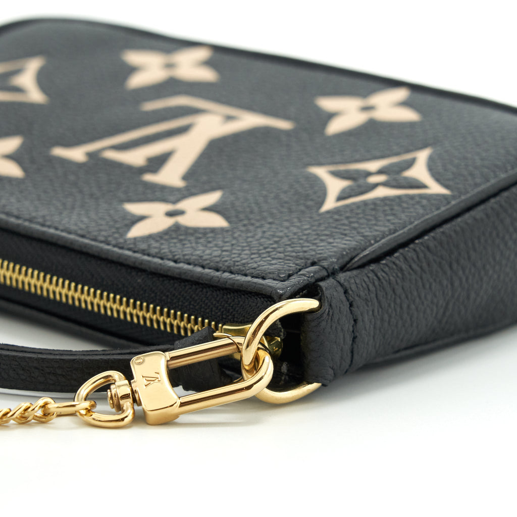 LOUIS VUITTON MINI POCHETTE ACCESSORIES BICOLOUR MONOGRAM ‘EM-REINTEGRATION BLACK SHW