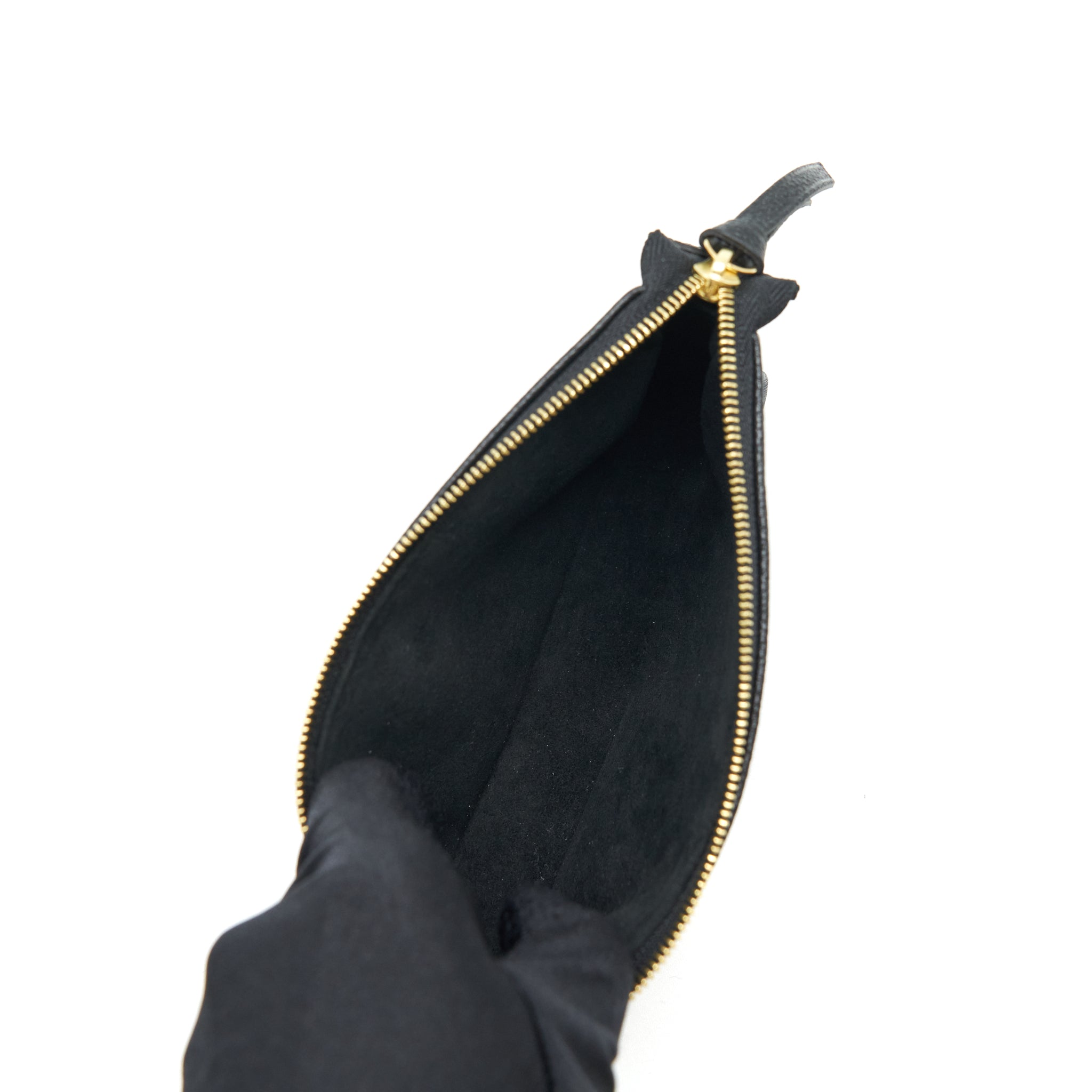 LOUIS VUITTON MINI POCHETTE ACCESSORIES BICOLOUR MONOGRAM ‘EM-REINTEGRATION BLACK SHW
