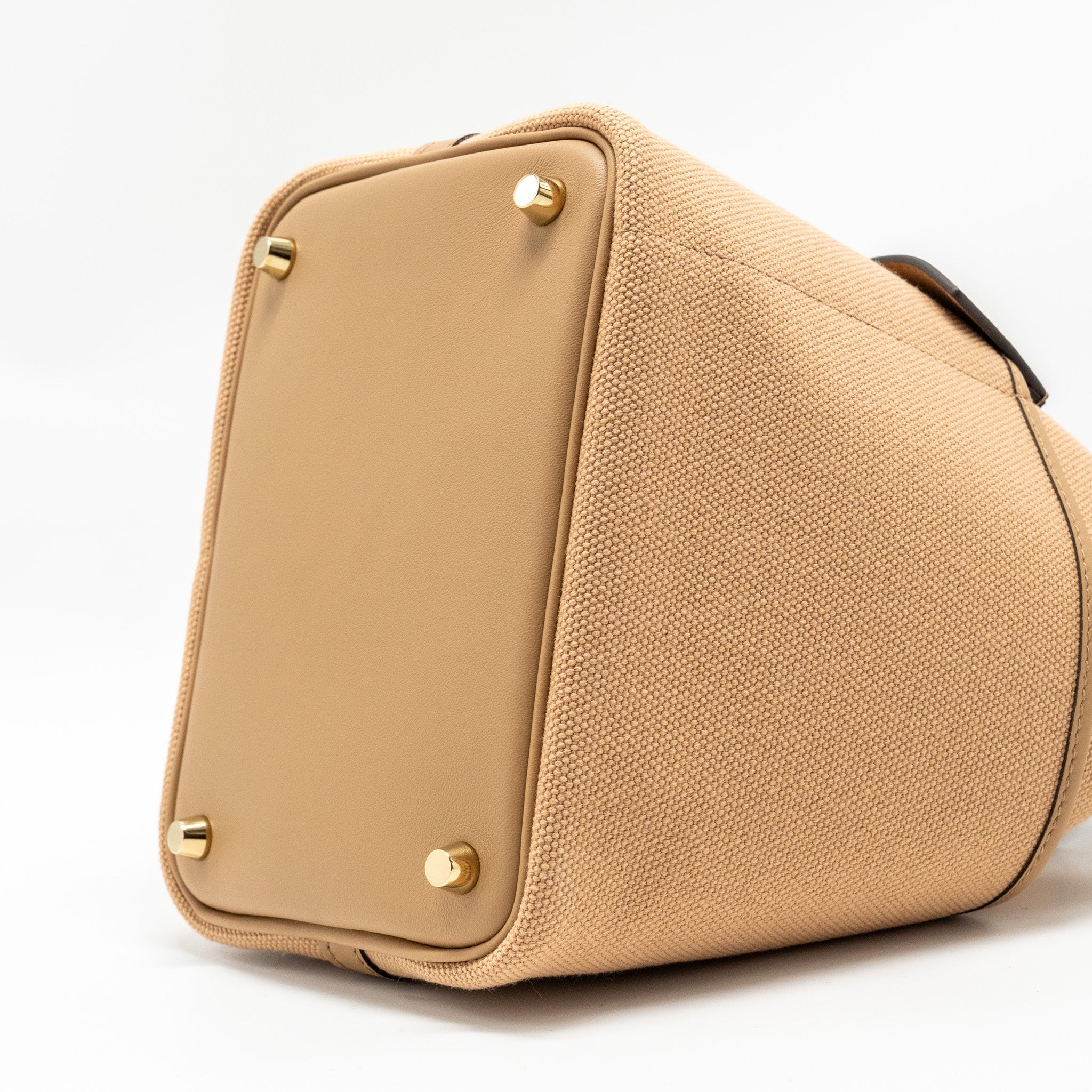 HERMES CARGO PICOTIN 18 LOCK BAG CANVAS/SWIFT CHAI GHW