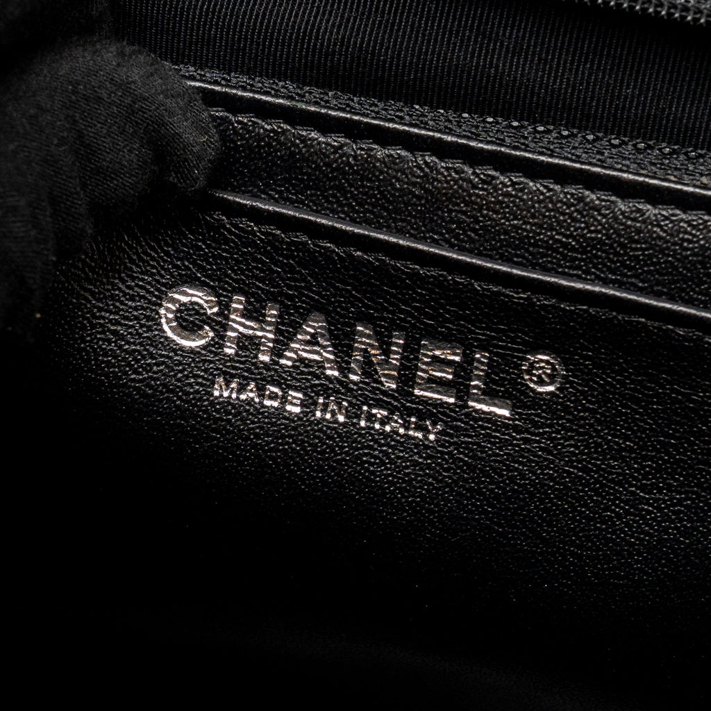 CHANEL JUMBO CLASSIC SINGLE FLAP BAG CAVIAR BLACK SHW