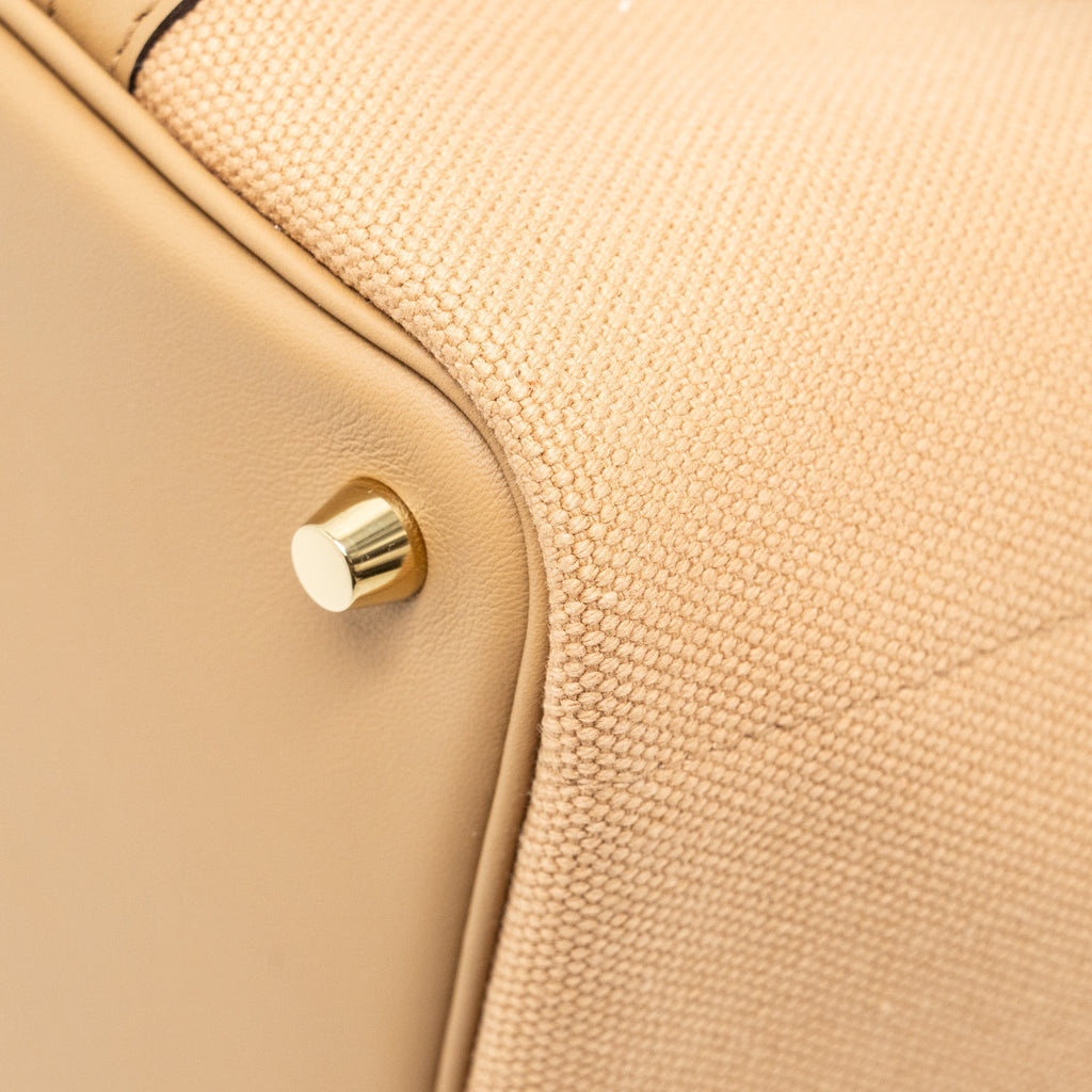 HERMES CARGO PICOTIN 18 LOCK BAG CANVAS/SWIFT CHAI GHW