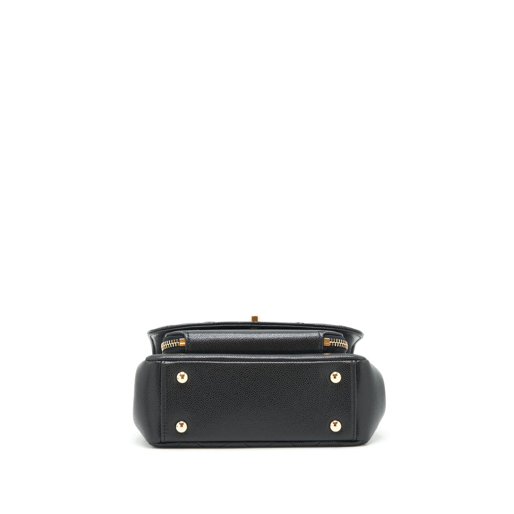 CHANEL SMALL BUSINESS AFFINITY CAVIAR BLACK LGHW (MICROCHIP)