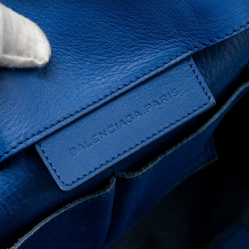 BALENCIAGA PAPIER A4 TOTE BAG LEATHER BLUE SHW