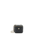CHANEL 22C MINI VANITY WITH CHAIN CAVIAR BLACK LGHW
