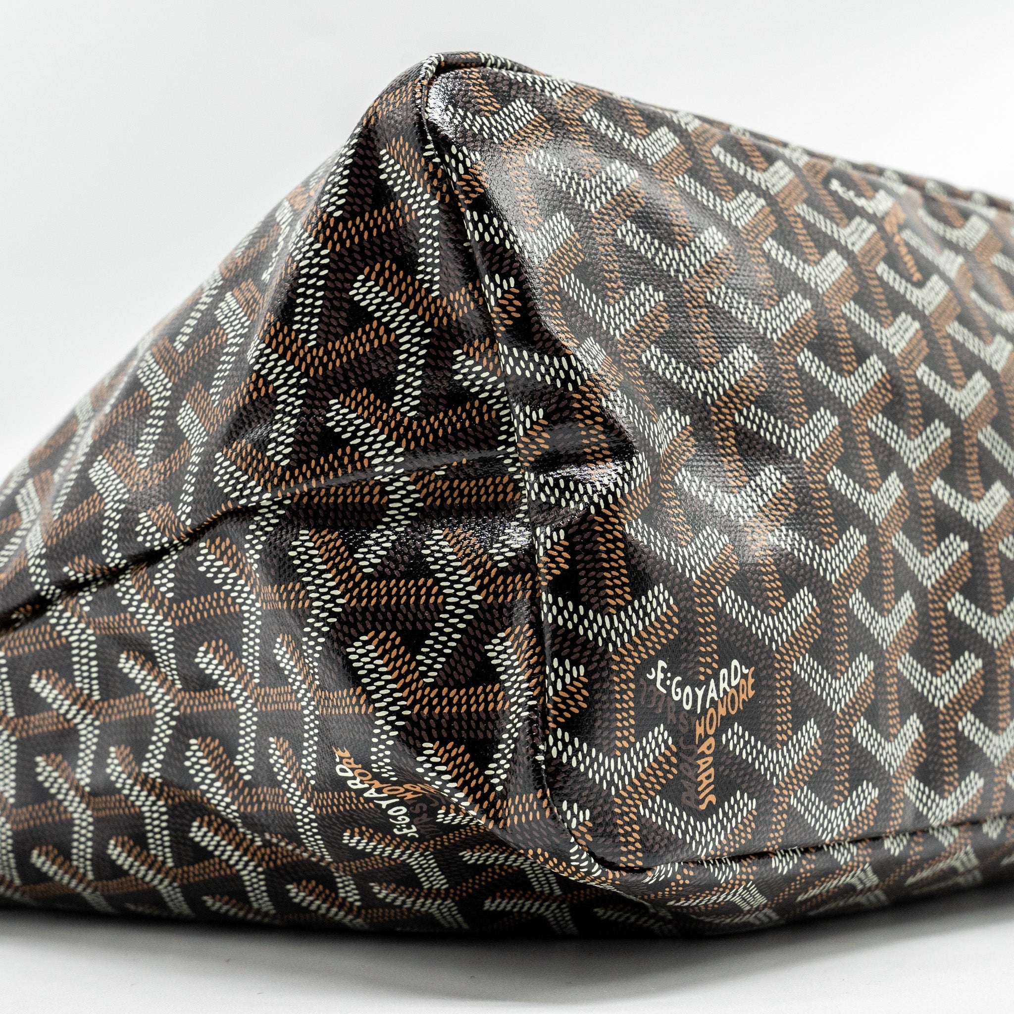GOYARD BOHEME HOBO BAG GOYARDLINE CANVAS / CALFSKIN BLACK SHW