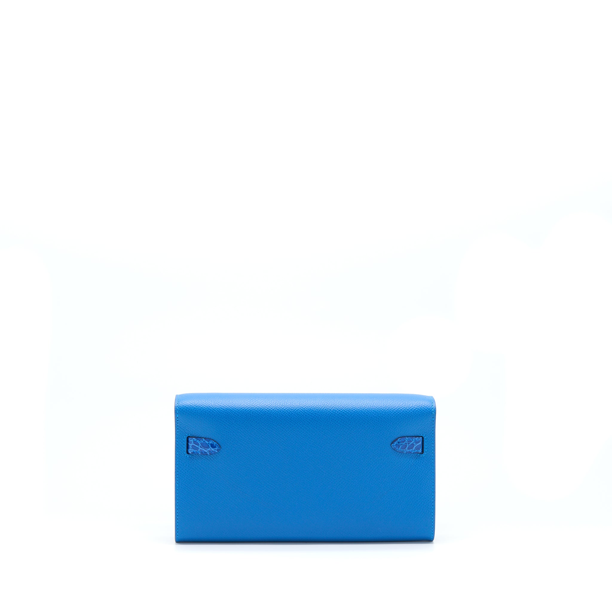 HERMES KELLY TO GO TOUCH EPSOM/ALLIGATOR MYKONOS/BLEU ZELLIGE SHW