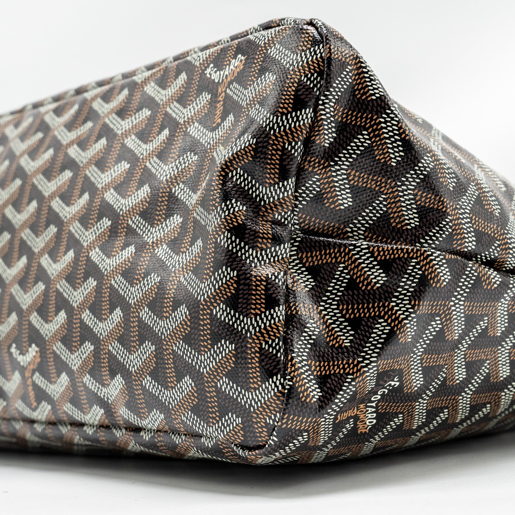 GOYARD BOHEME HOBO BAG GOYARDLINE CANVAS / CALFSKIN BLACK SHW