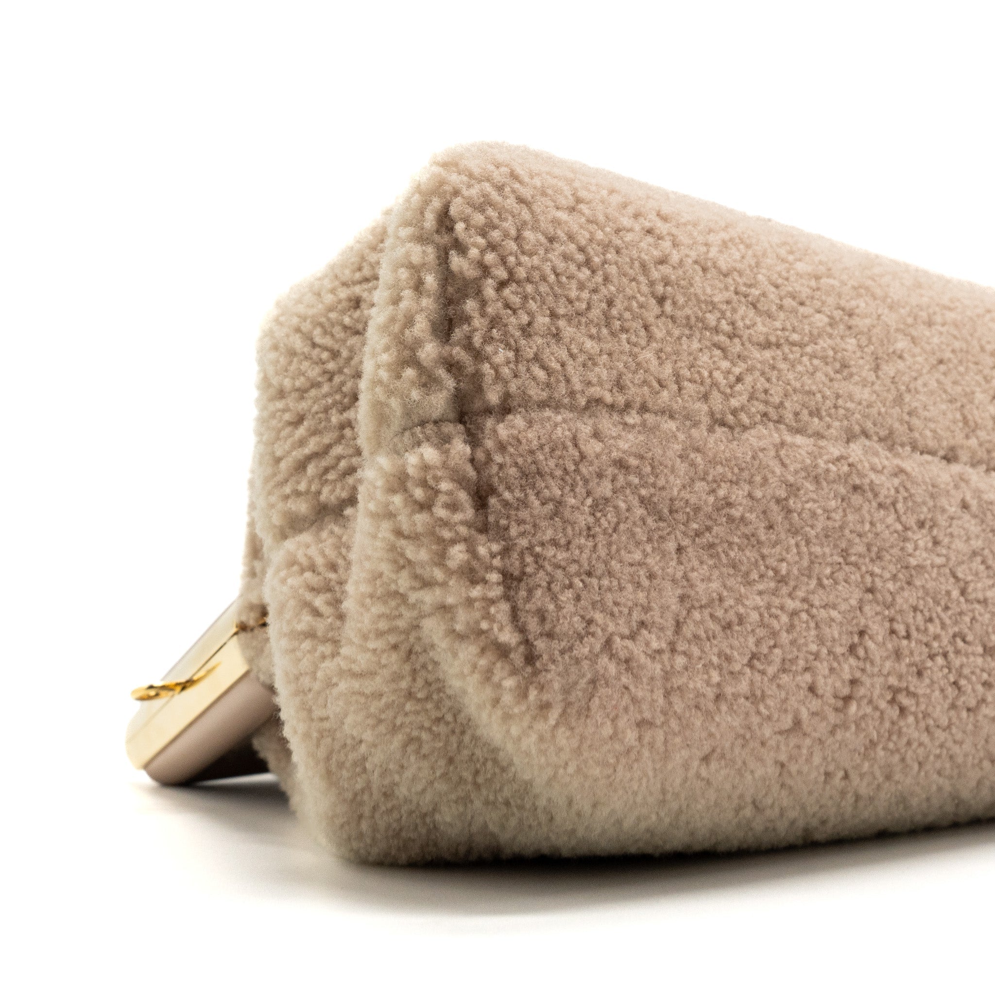 FENDI FIRST MEDIUM LAMBSKIN /SHEARLING LIGHT BEIGE GHW