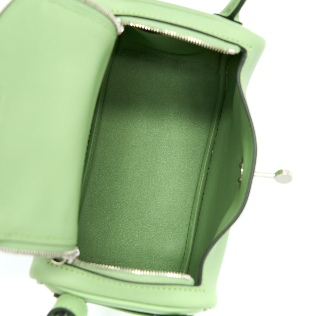 HERMES MINI LINDY SWIFT VERT CRIQUET SHW