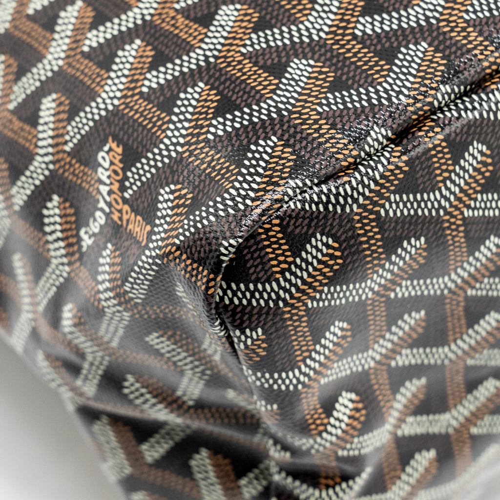 GOYARD BOHEME HOBO BAG GOYARDLINE CANVAS / CALFSKIN BLACK SHW