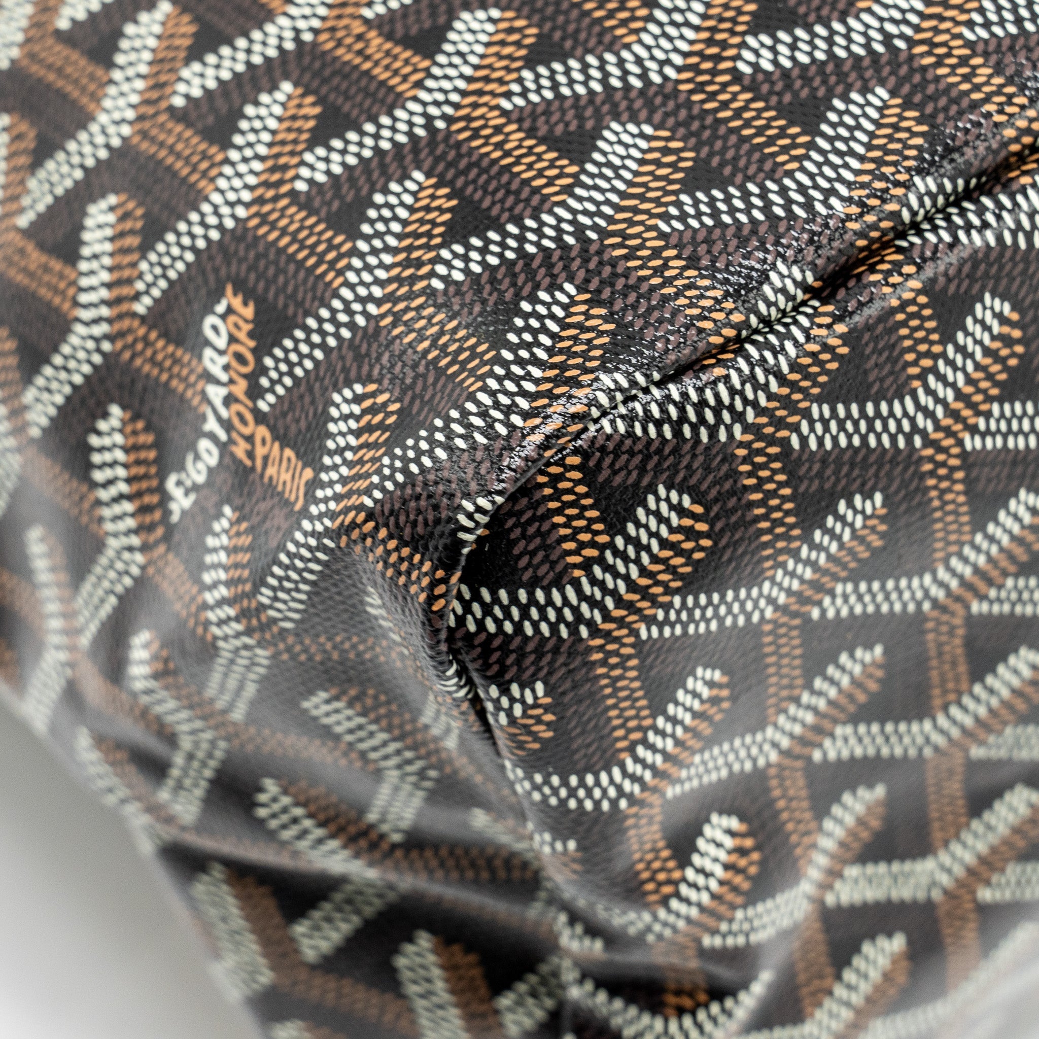 GOYARD BOHEME HOBO BAG GOYARDLINE CANVAS / CALFSKIN BLACK SHW