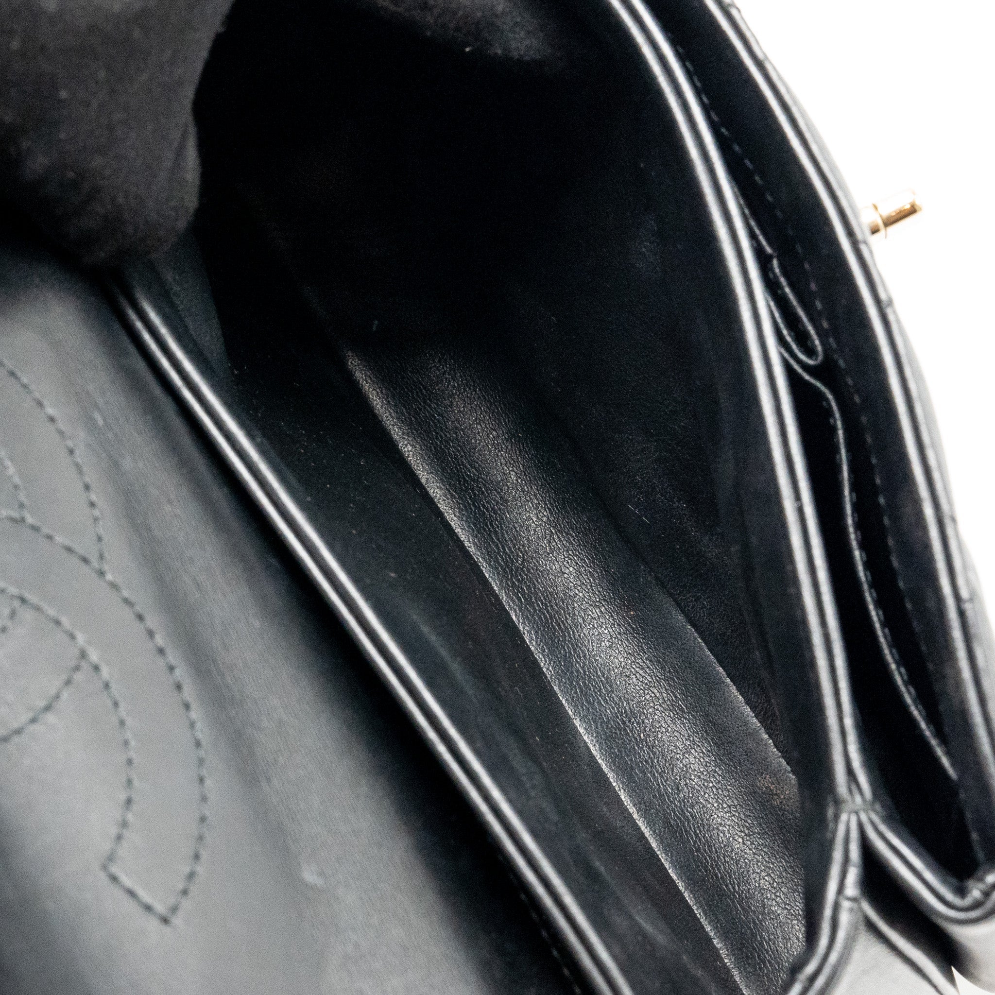 CHANEL TOP HANDLE TRENDY CC FLAP BAG LAMBSKIN BLACK LGHW