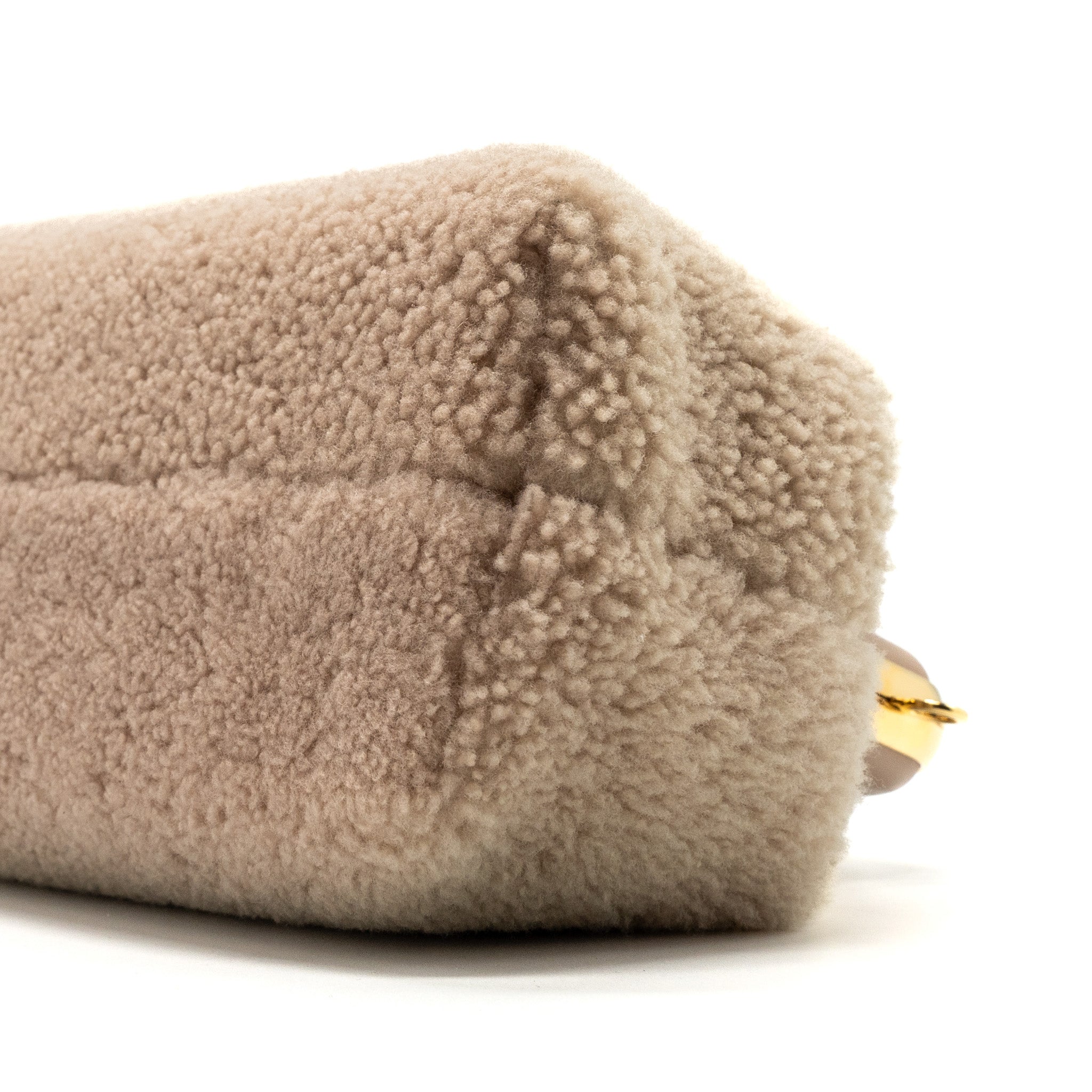 FENDI FIRST MEDIUM LAMBSKIN /SHEARLING LIGHT BEIGE GHW