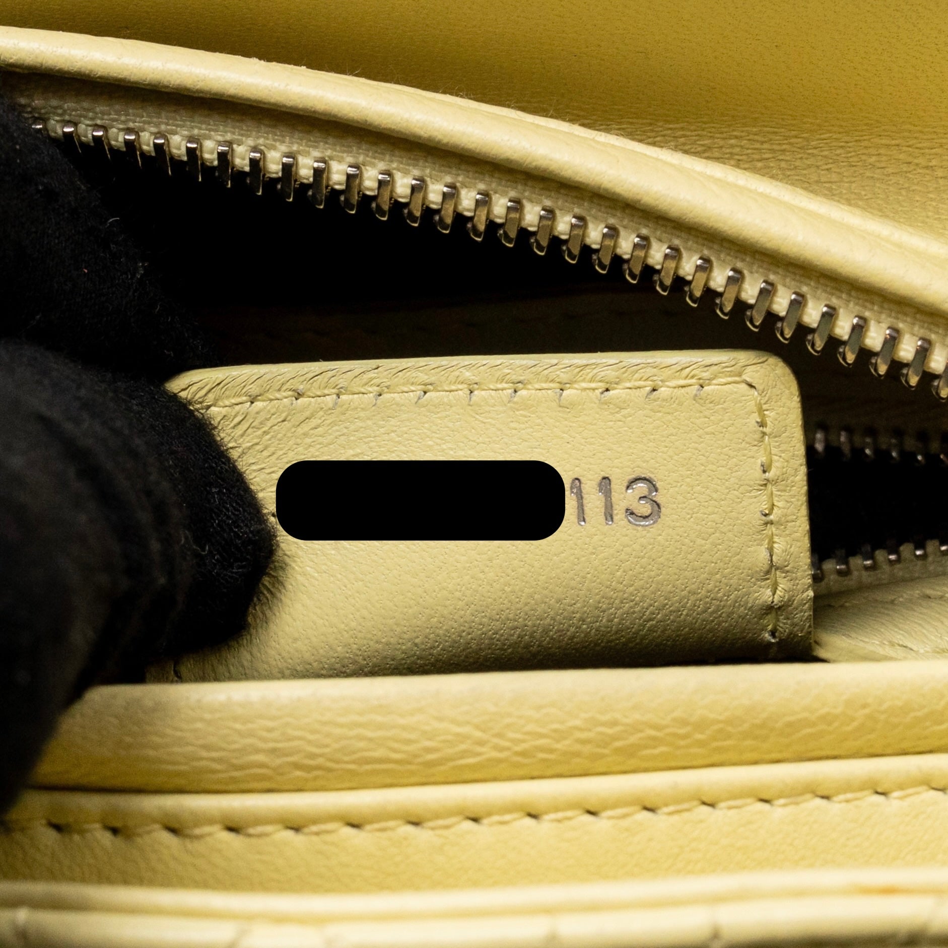 DIOR MEDIUM LADY DIOR LAMBSKIN LIGHT YELLOW SHW