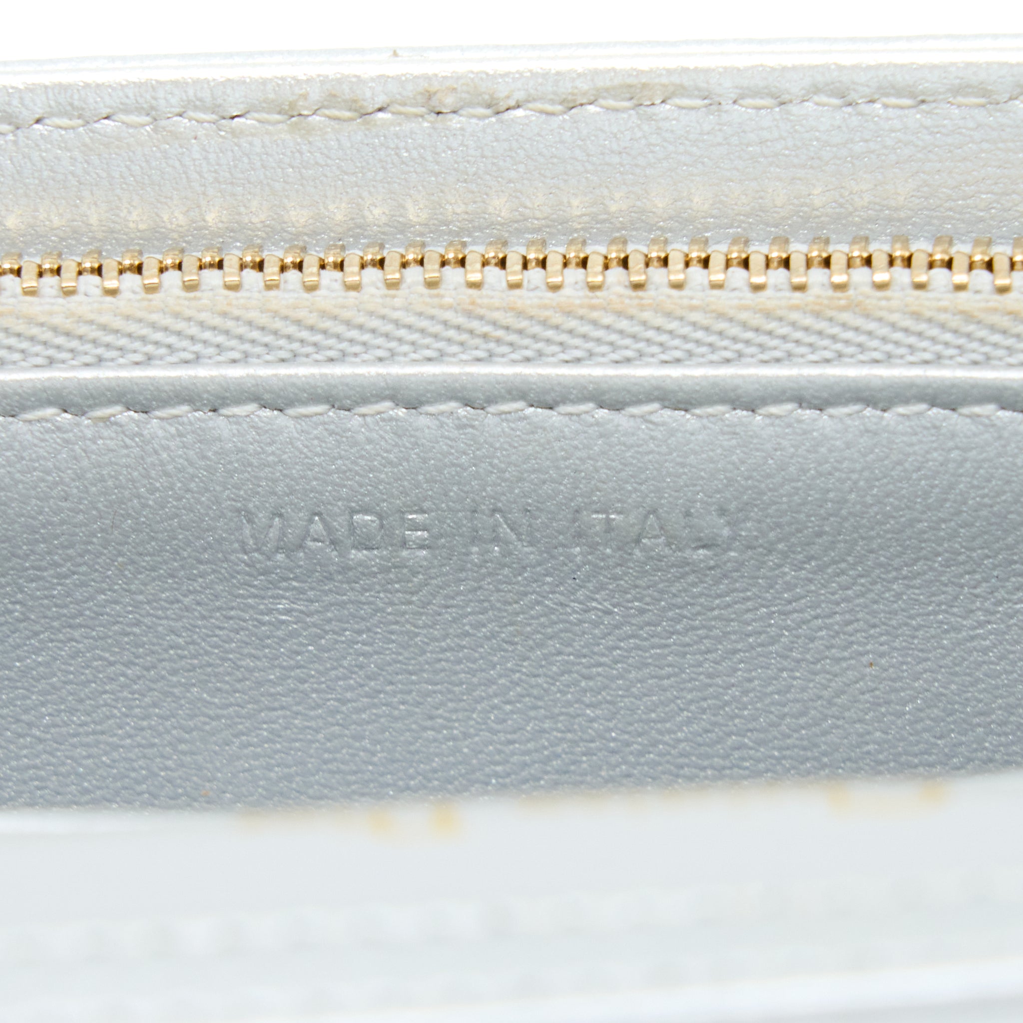 DIOR DIORAMA WALLET ON CHAIN CALFSKIN SILVER LGHW