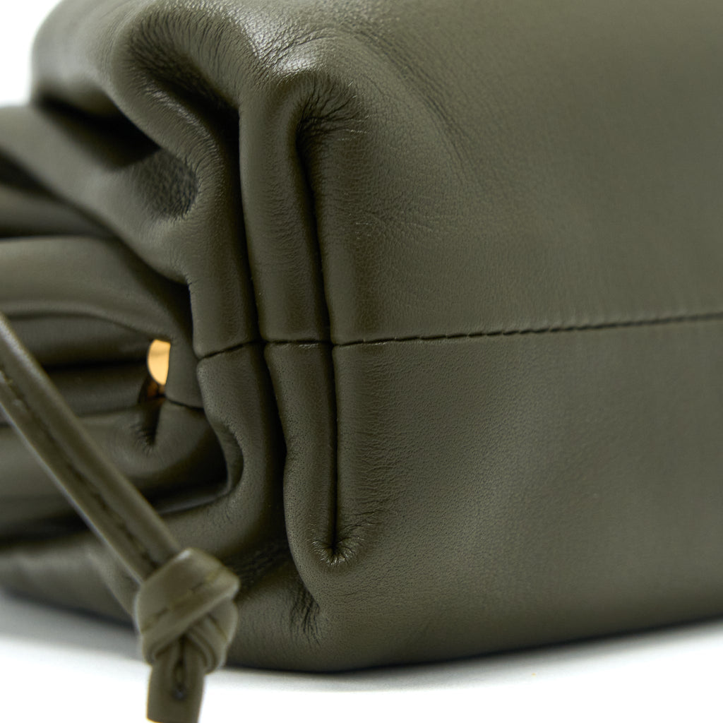 BOTTEGA VENETA MINI CALFSKIN DARK GREEN GHW