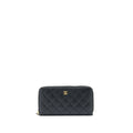 CHANEL ZIPPY LONG WALLET CAVIAR BLACK GHW