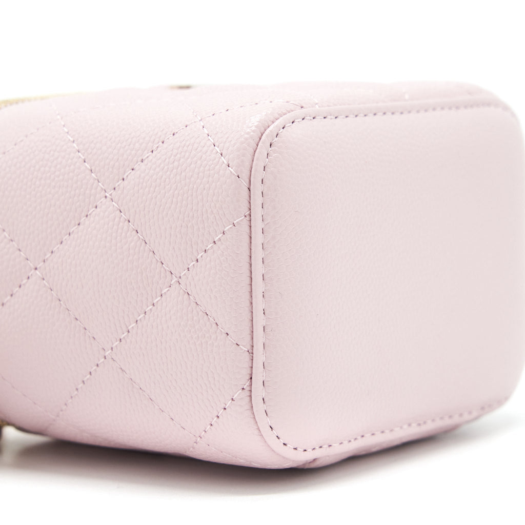 CHANEL MINI VANITY CASE CAVIAR PINK LGHW