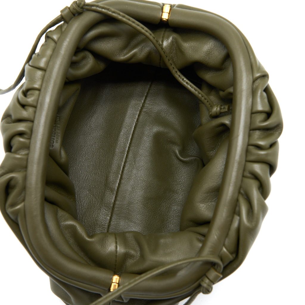 BOTTEGA VENETA MINI CALFSKIN DARK GREEN GHW