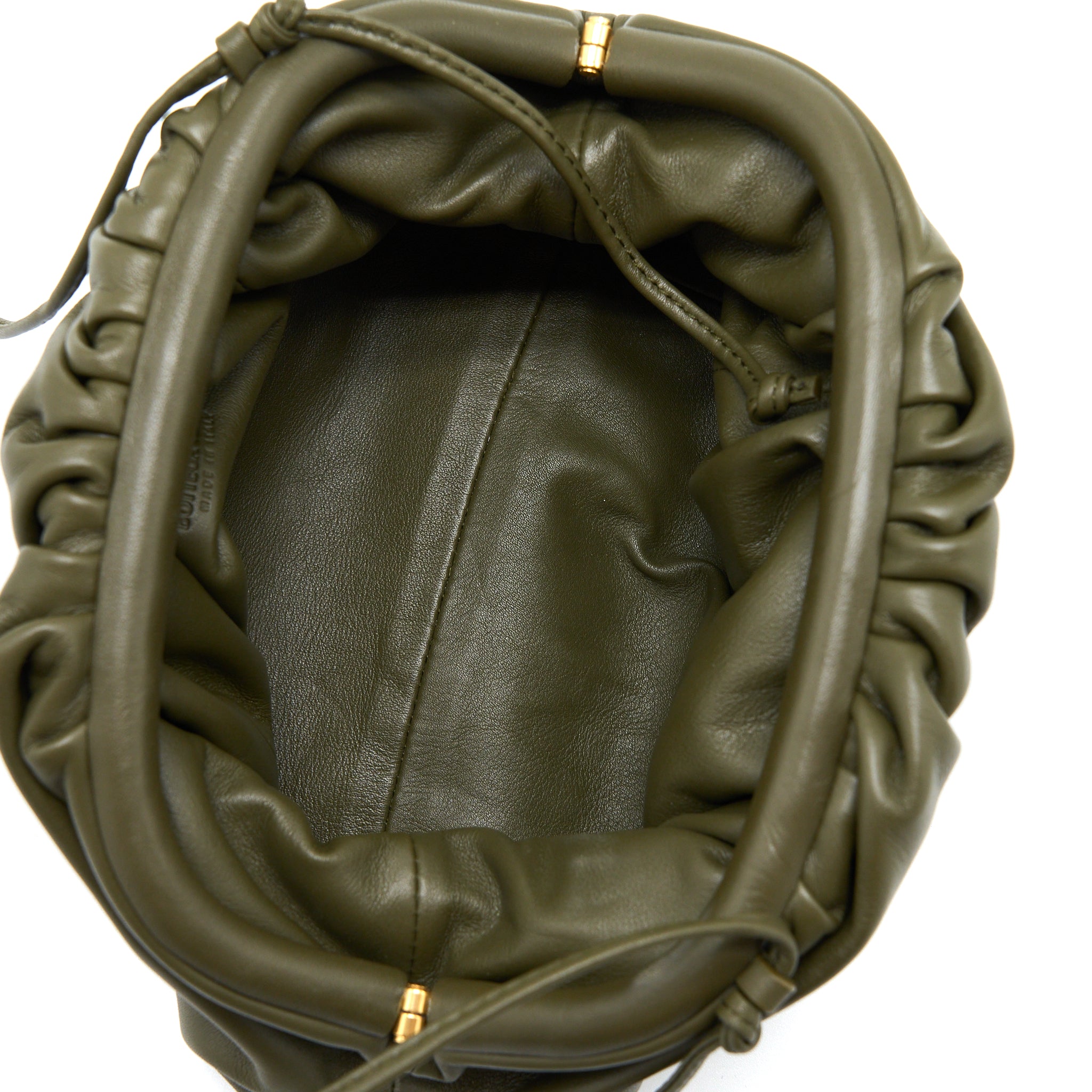BOTTEGA VENETA MINI CALFSKIN DARK GREEN GHW
