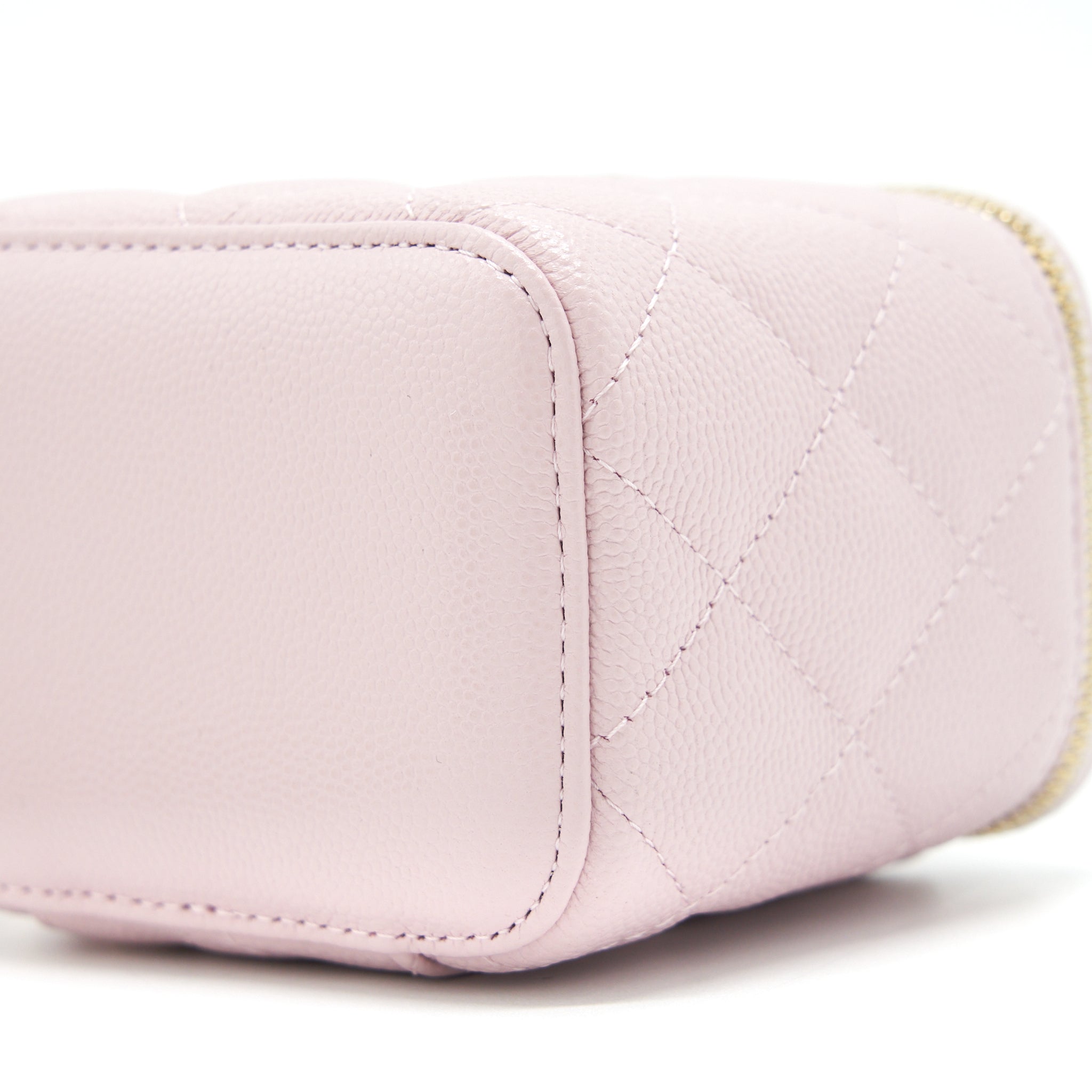 CHANEL MINI VANITY CASE CAVIAR PINK LGHW