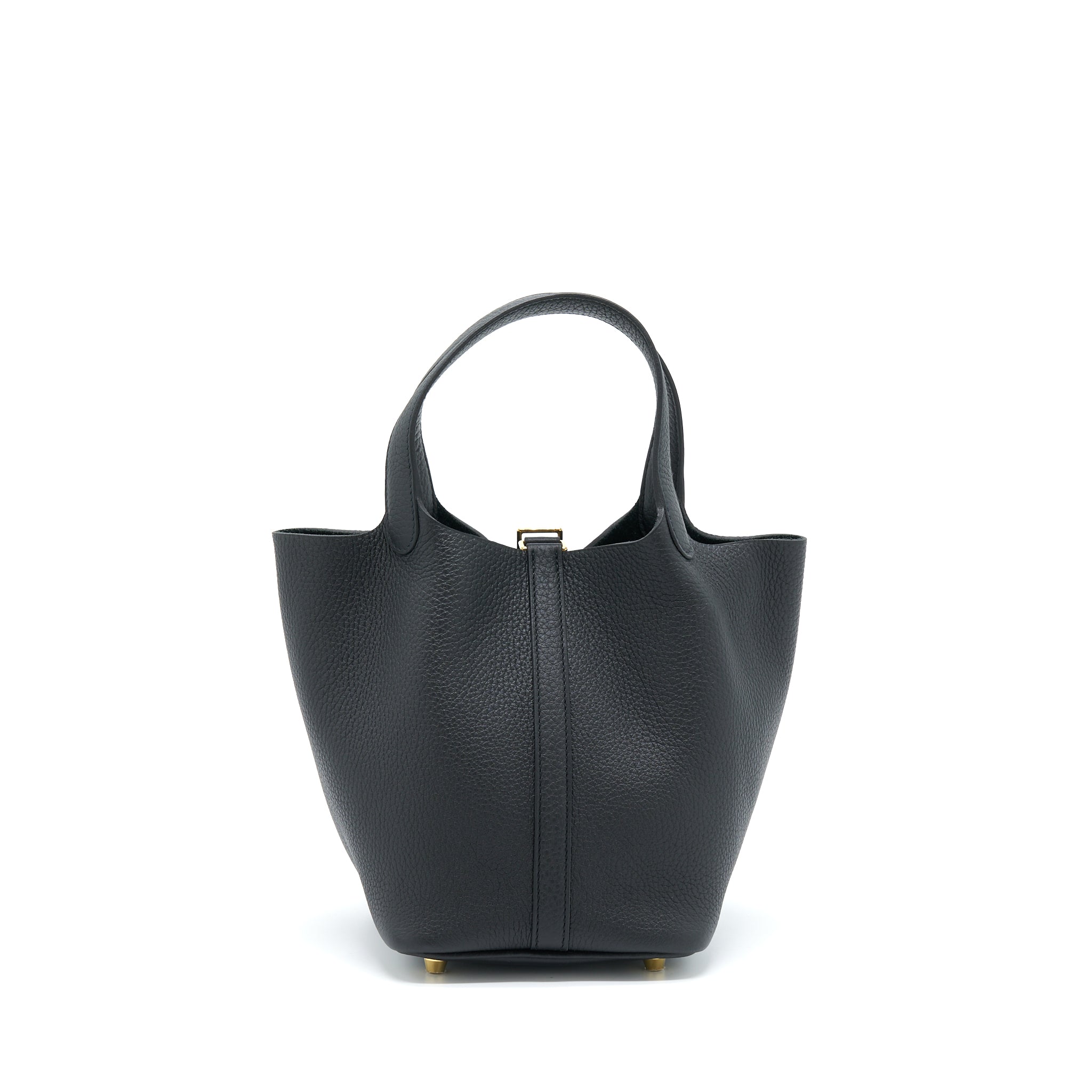 HERMES PICOTIN 18 LOCK BAG CLEMENCE BLACK GHW