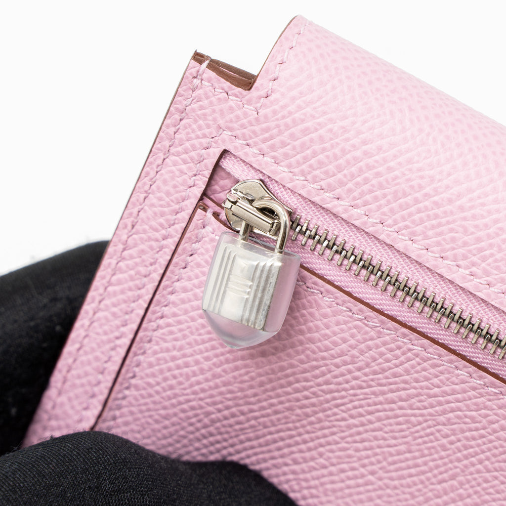 HERMES KELLY POCKET COMPACT EPSOM X9 MAUVE SYLVESTRE SHW