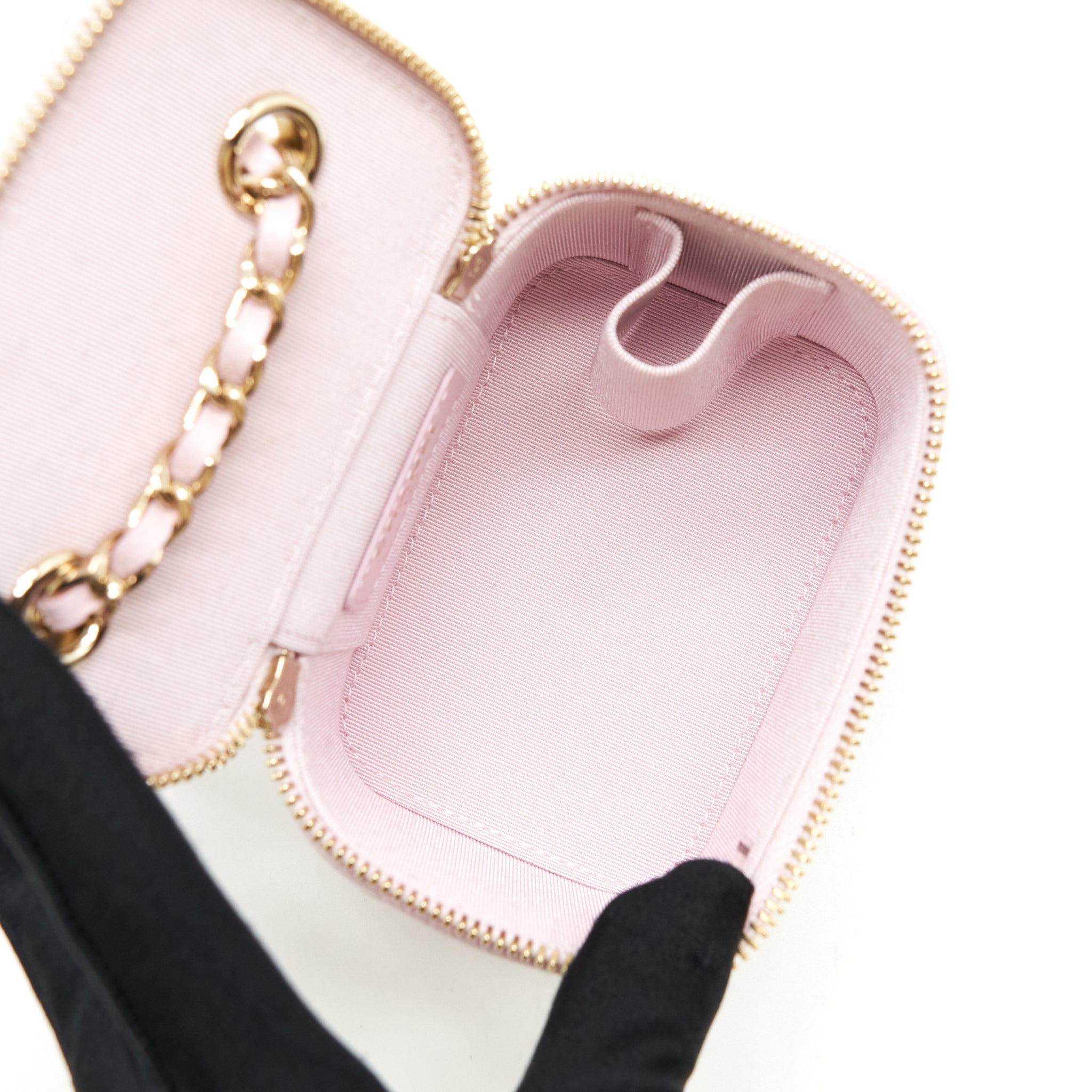 CHANEL MINI VANITY CASE CAVIAR PINK LGHW