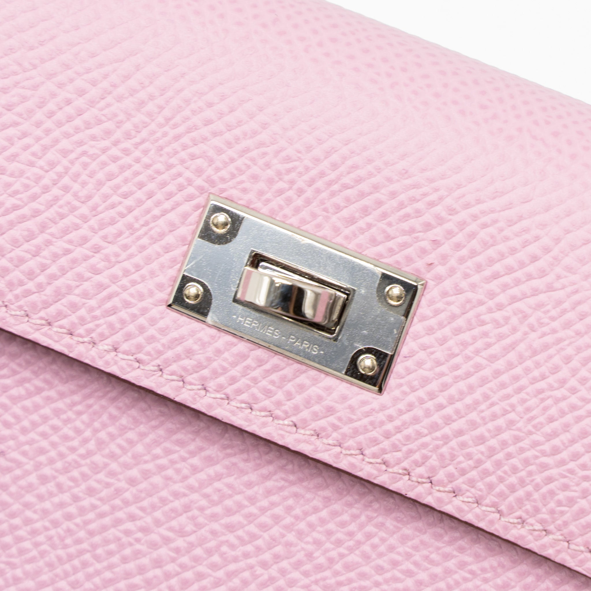 HERMES KELLY POCKET COMPACT EPSOM X9 MAUVE SYLVESTRE SHW