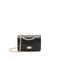 CHANEL MINI 2.55 REISSUE FLAP BAG AGED CALFSKIN BLACK BRUSHED GHW (MICROCHIP)