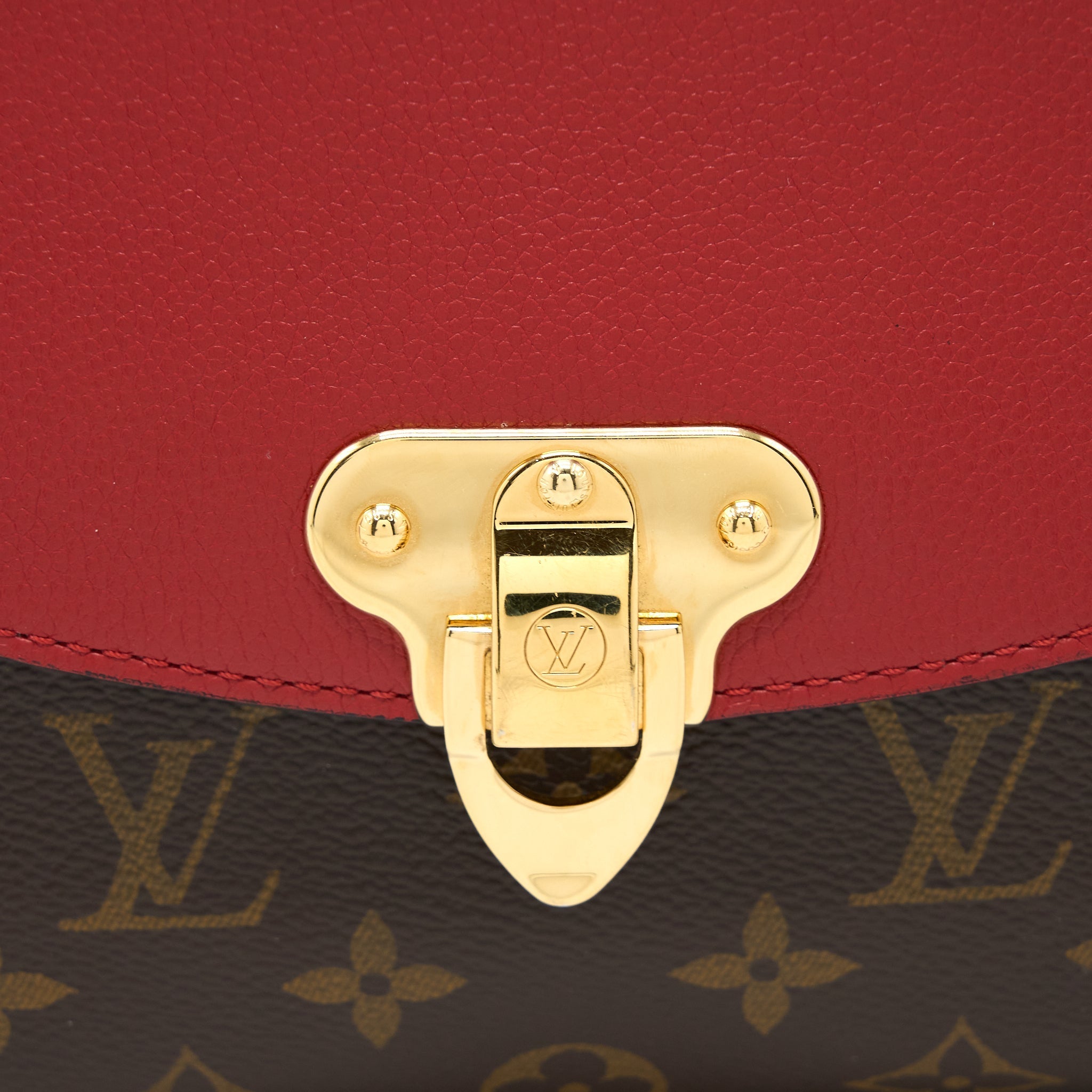 LOUIS VUITTON PALLAS CHAIN BAG CERISE MONOGRAM CANVAS/LEATHER GHW