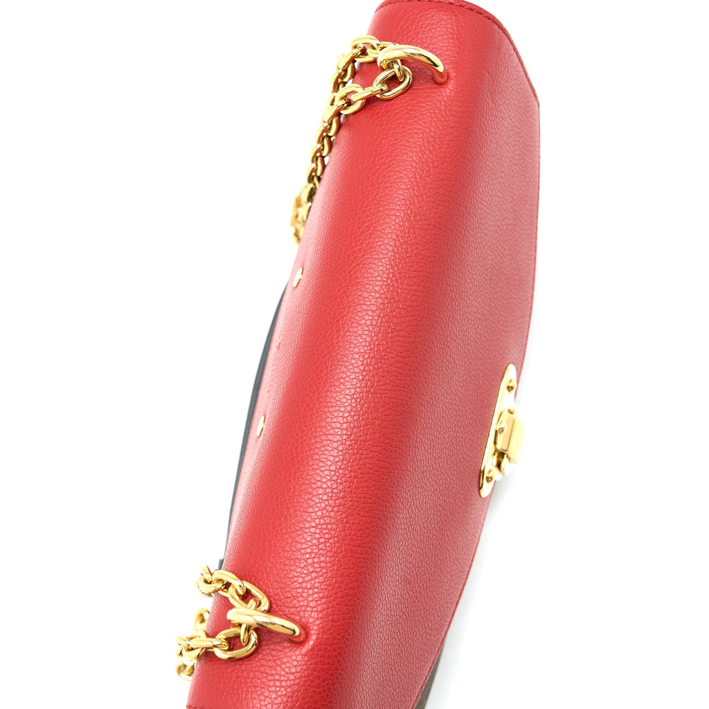 LOUIS VUITTON PALLAS CHAIN BAG CERISE MONOGRAM CANVAS/LEATHER GHW