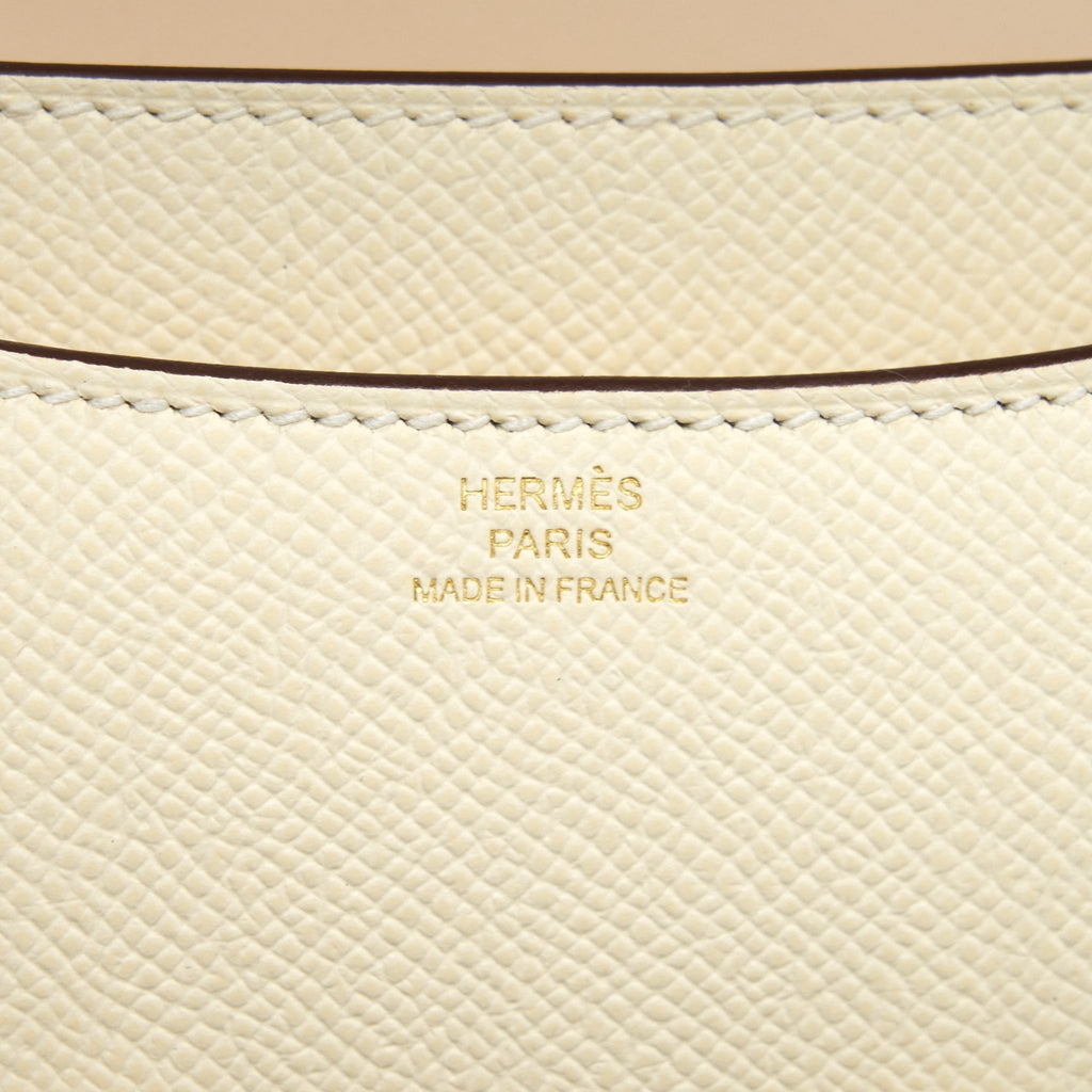 HERMES MINI CONSTANCE EPSOM NATA GHW