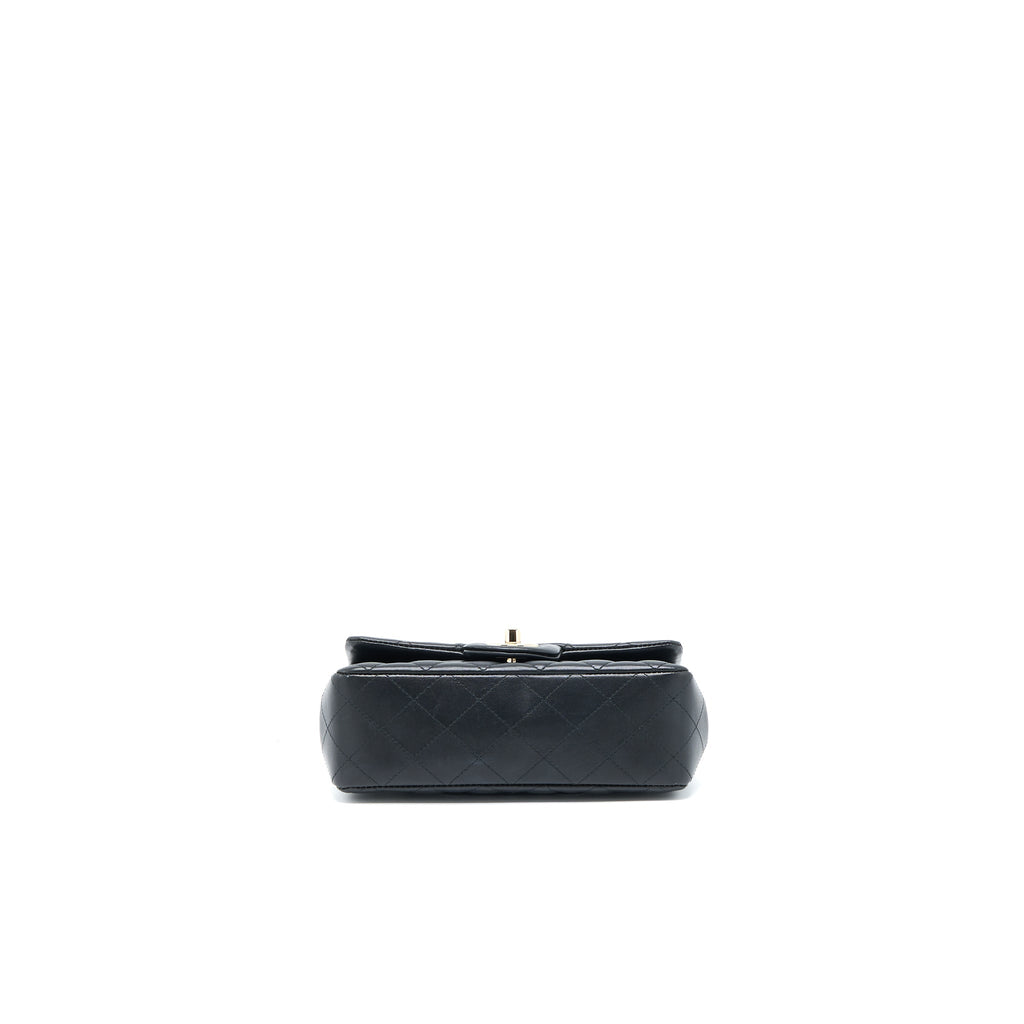 CHANEL MINI RECTANGULAR WITH COCO BAG CHARM LIMITED EDITION LAMBSKIN BLACK LGHW