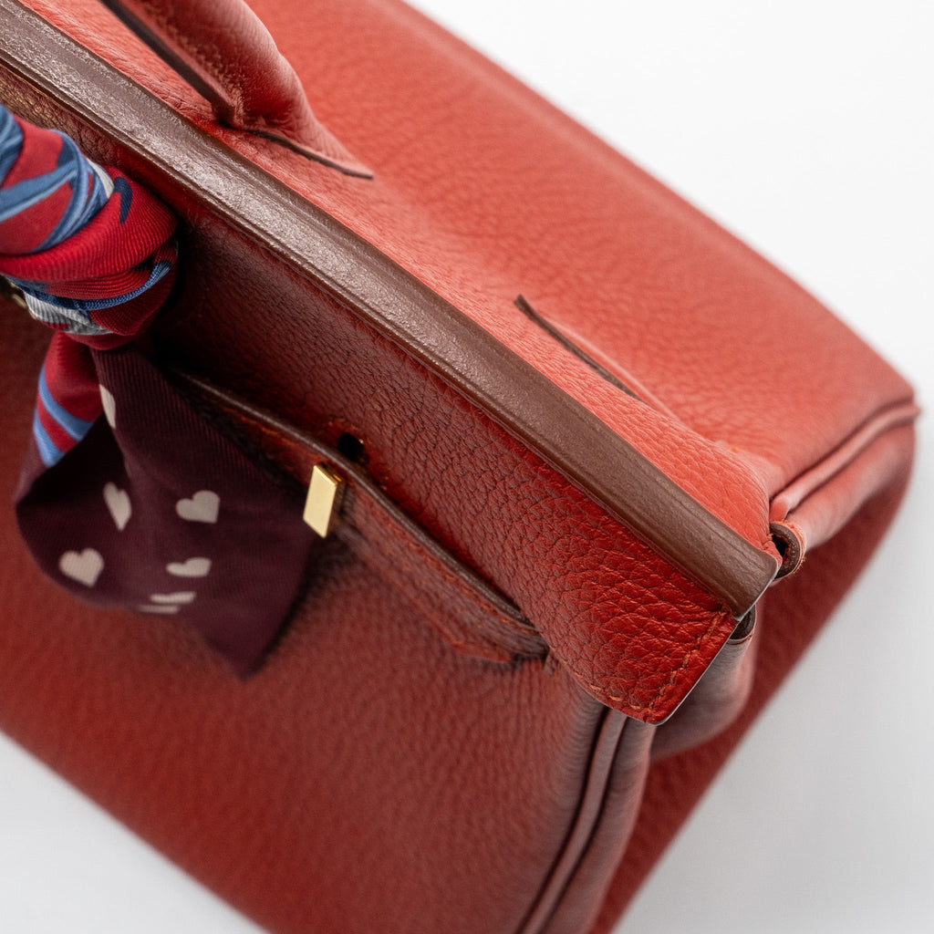 HERMES BIRKIN 25 TOGO 5E VERMILLON GHW